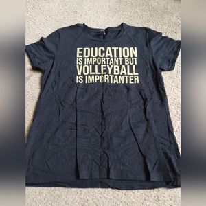 XXL Next Level Black & Yellow Women's Volleyball Tshirt